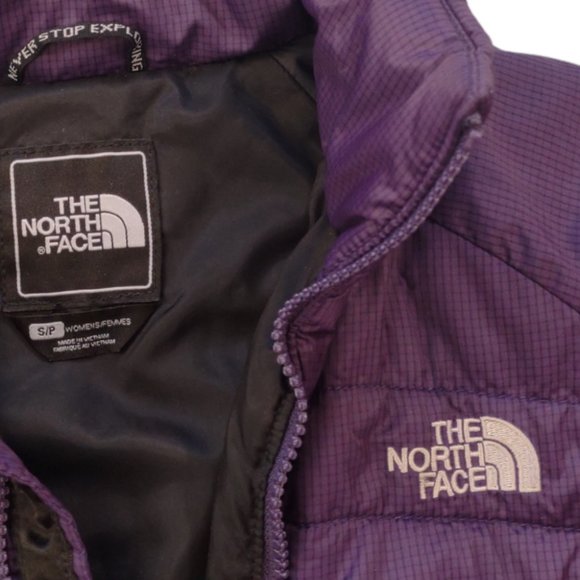 Sold-The North Face PrimaLoft puffer quilted zip up jacket womens S - Picture 4 of 9